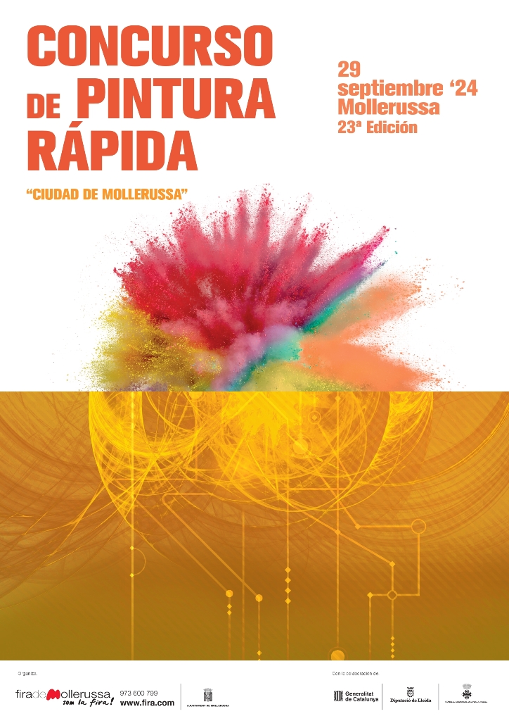 Pulsa para ampliar Cartel Concurso Pintura Rápida Ciudad de Mollerussa - 2024.jpg